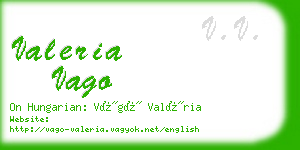 valeria vago business card